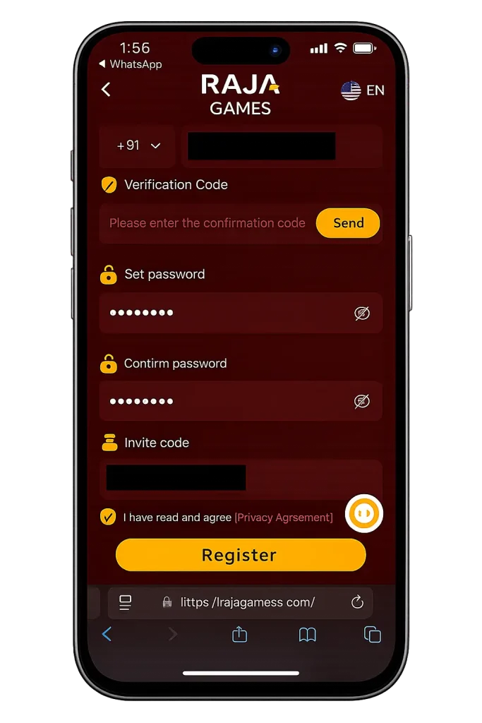 Raja Game Register